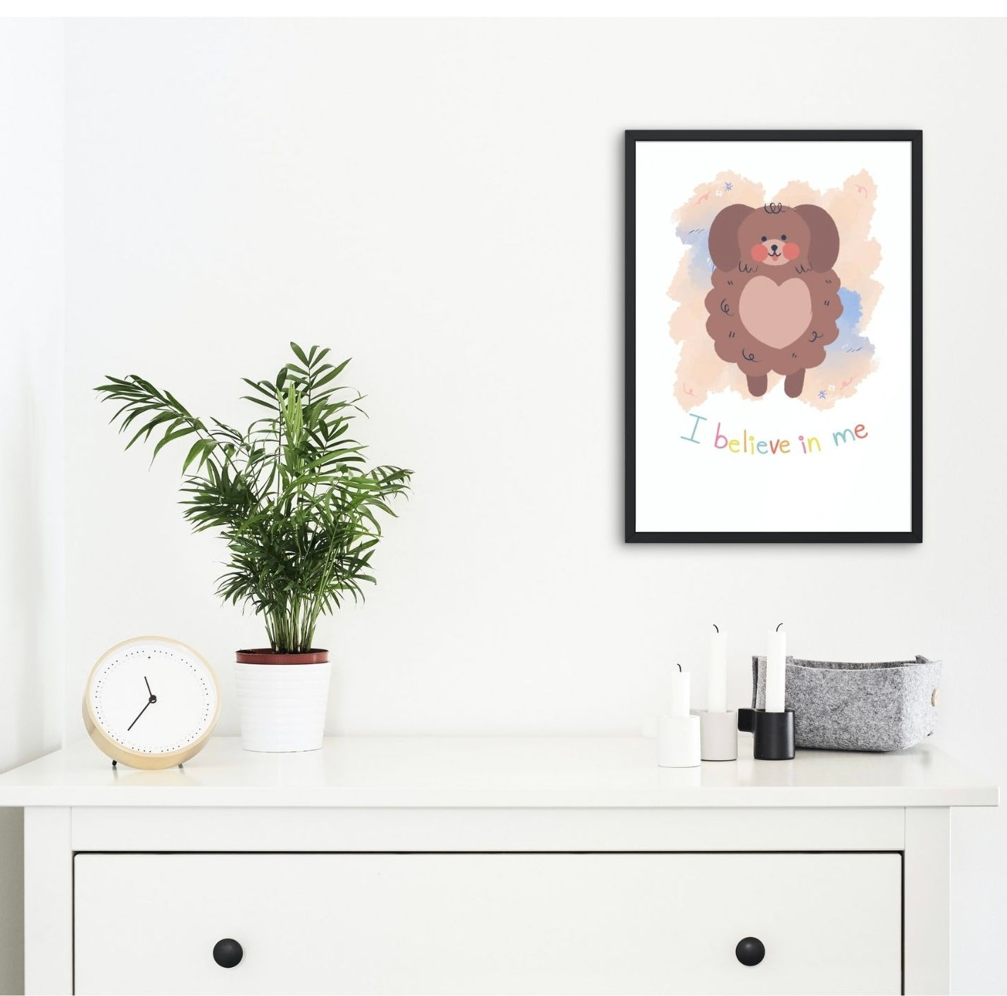I Believe in Me Animal A4 Print