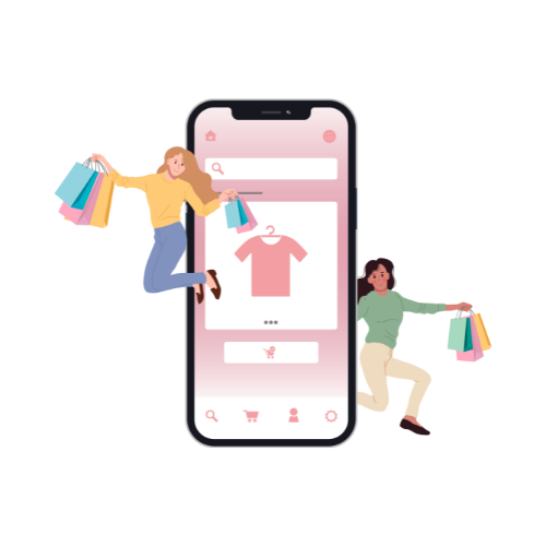 friends shopping online