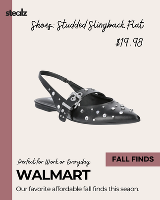 studded slingback flat mules mary janes No Boundaries Women's Studded Slingback Flat 