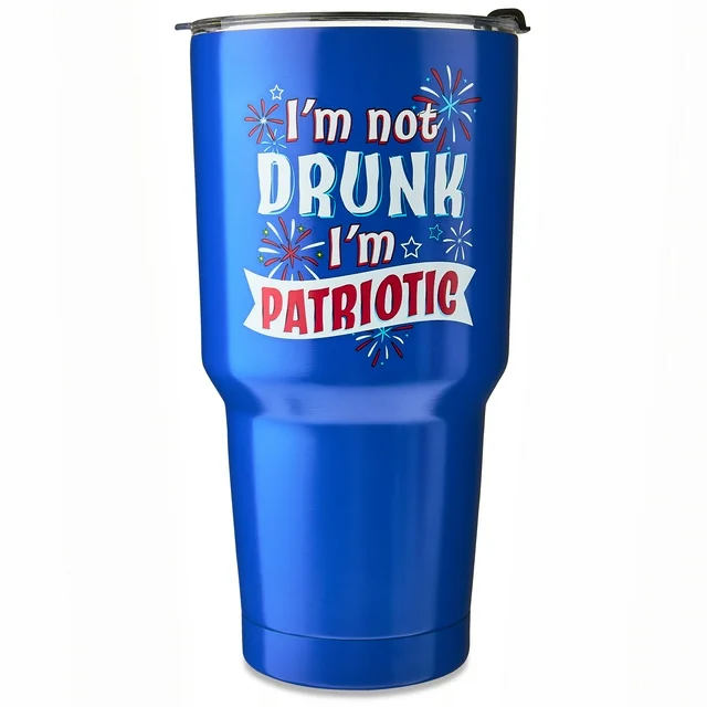 fourth of july tumblers blue