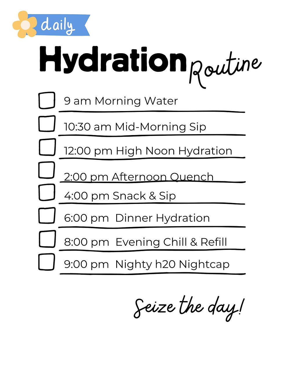 Hydration Routine