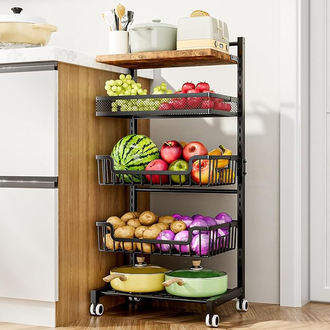Kitchen Fruit and Vegetable Storage Cart