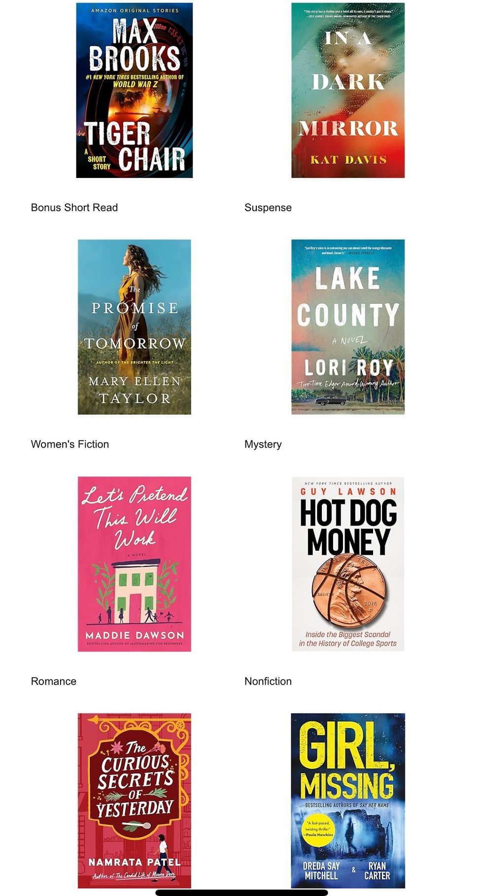 Kindle amazon first reads for May