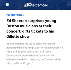 Boston Music Project news story featured on NBC10 Boston