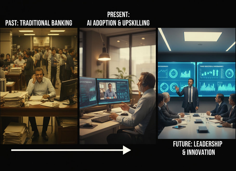 The 18-month journey: How a traditional branch manager transformed into an AI implementation leader earning ā¹38 lakhs and managing 150+ branches