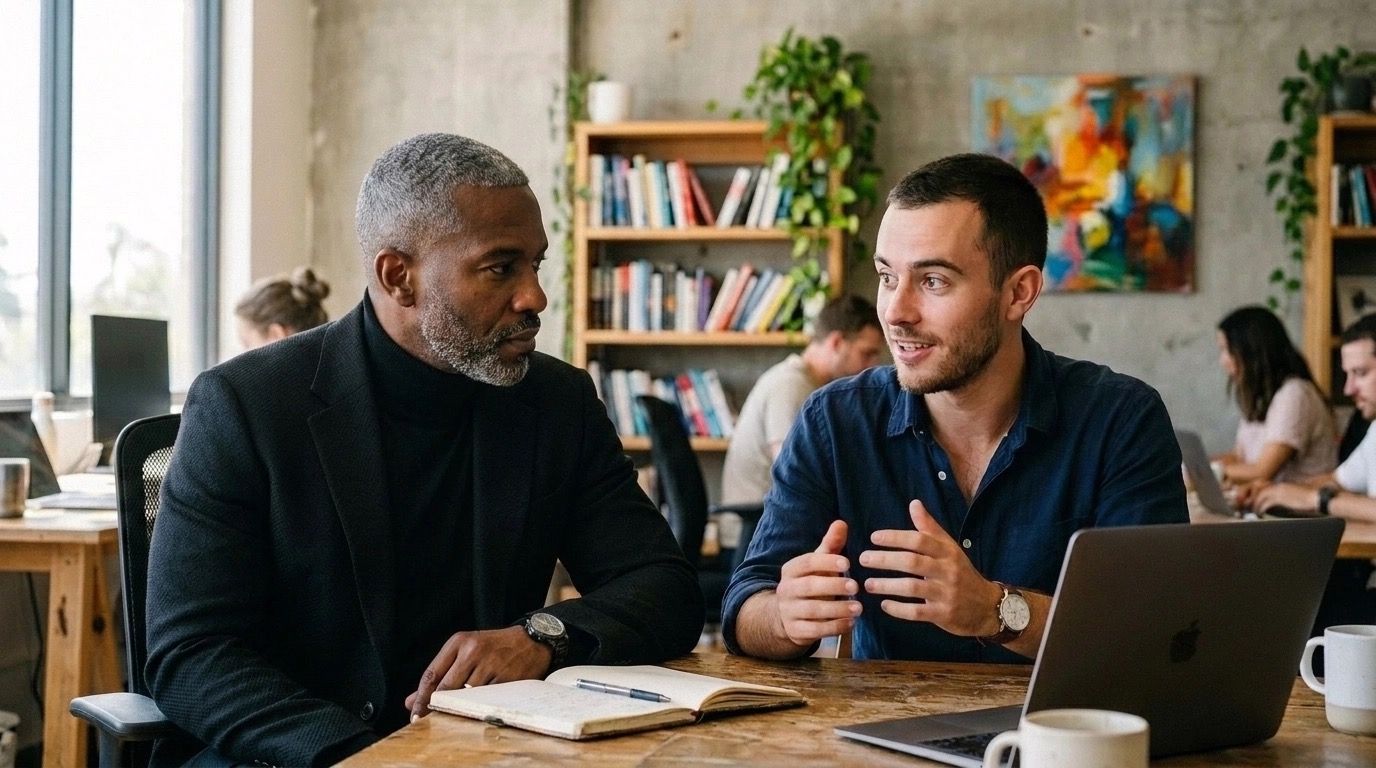 Marcus and VC Consultant discussing his approaches.