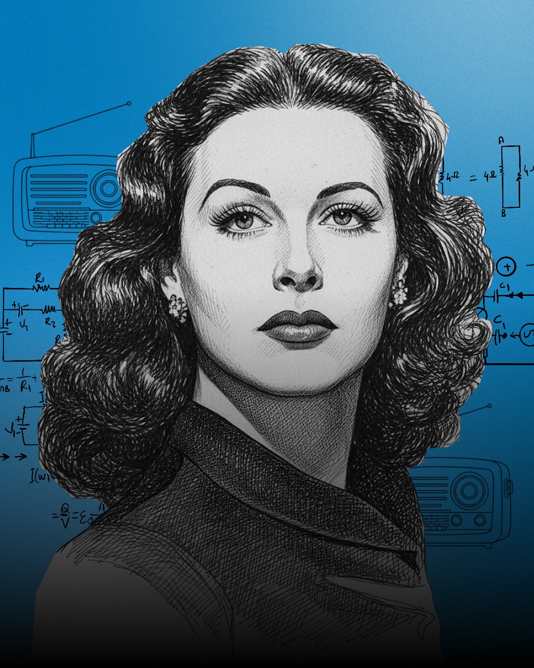 Hedy Lamarr- surrounded by inventions that are now common place, the she never got credit for when it saved the world from fascism