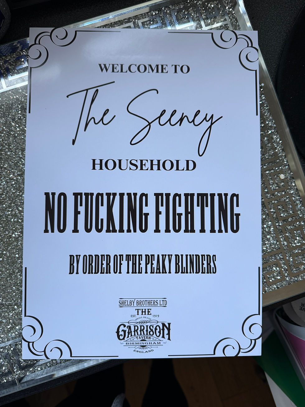 Thumbnail: A4 Personalised No Fkin Fighting Print