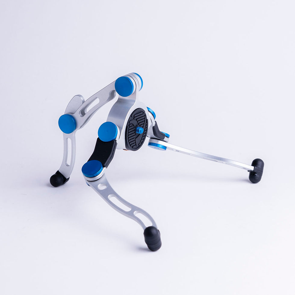 yogapod silver cobalt posizione scatto verticale