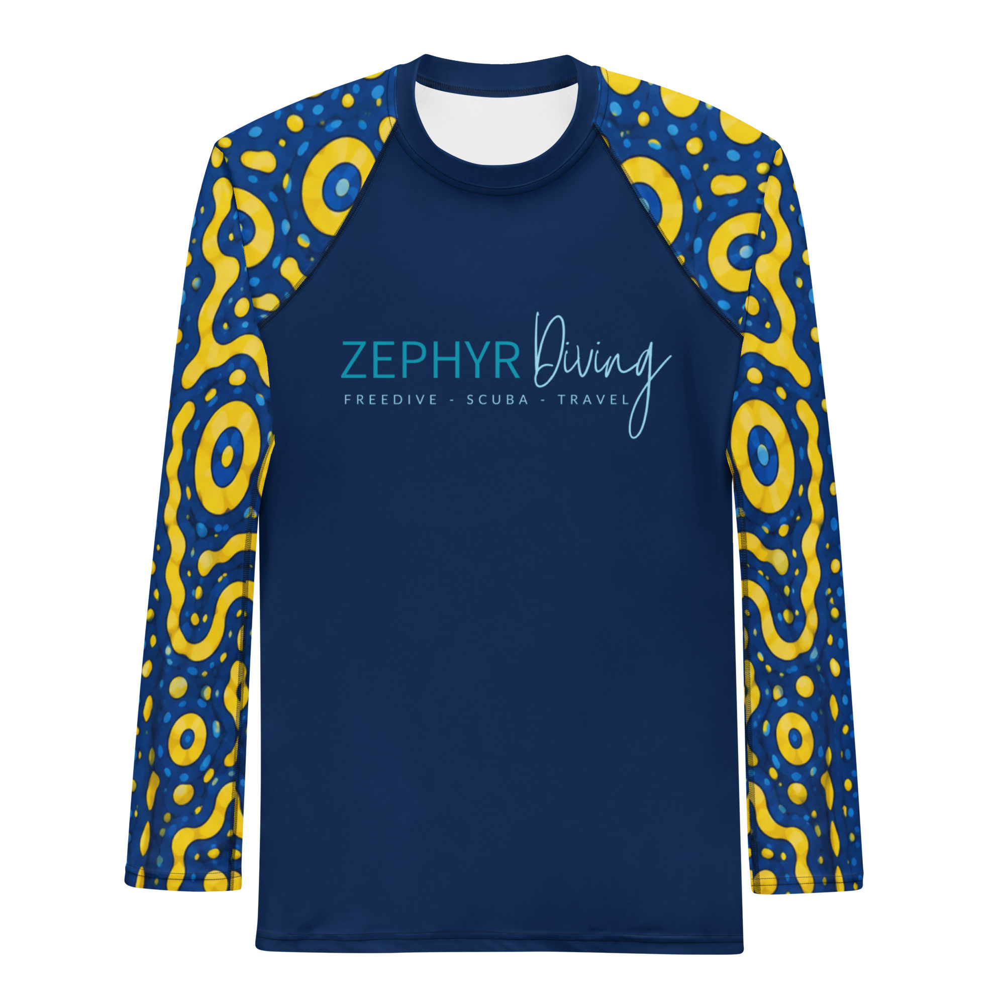 Men's Blue Ring Octopus Rash Guard