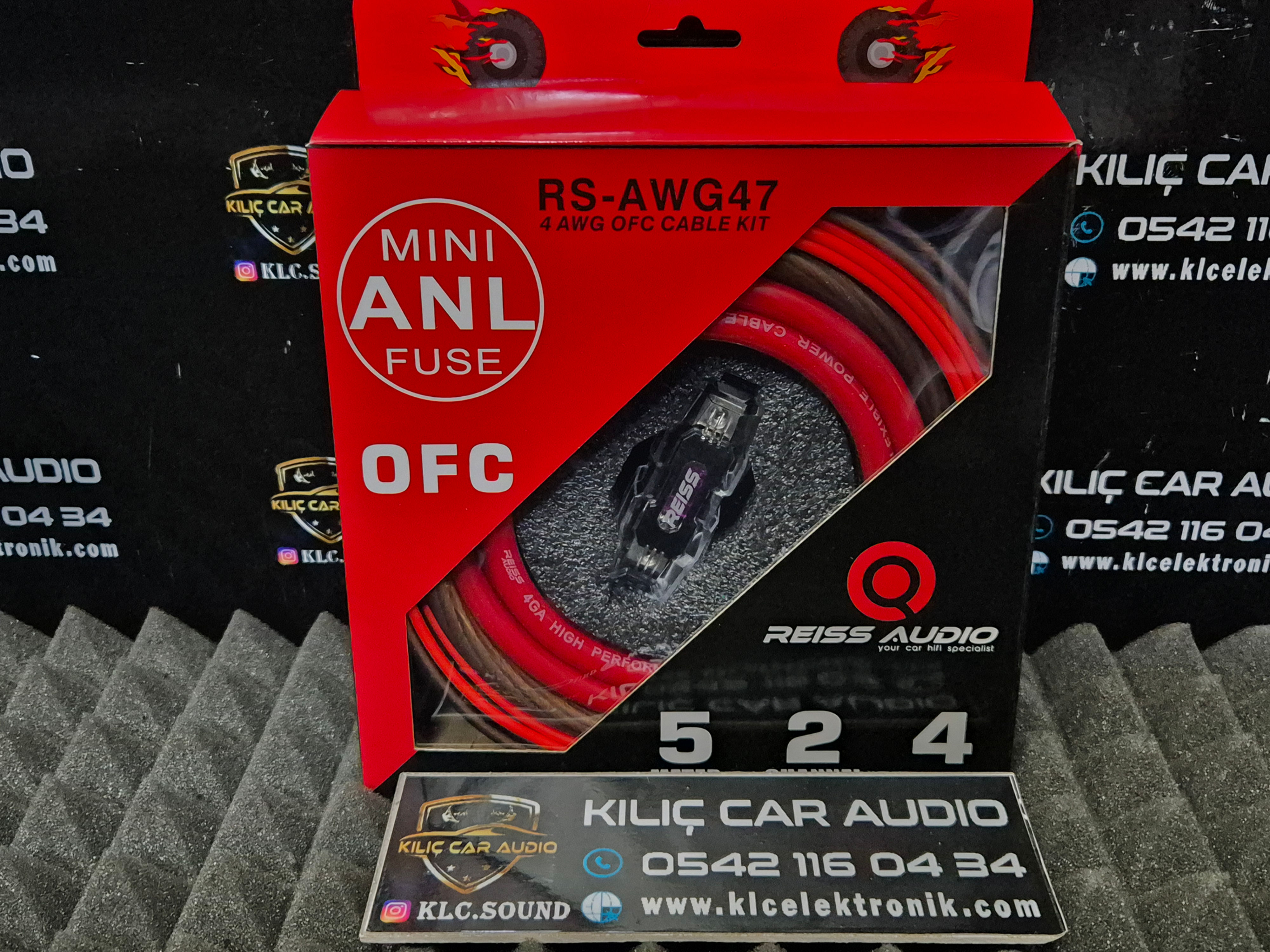 REİS RS-AWG47 4 G SAF BAKIR FULL DOLU DOLU KABLO SETİ