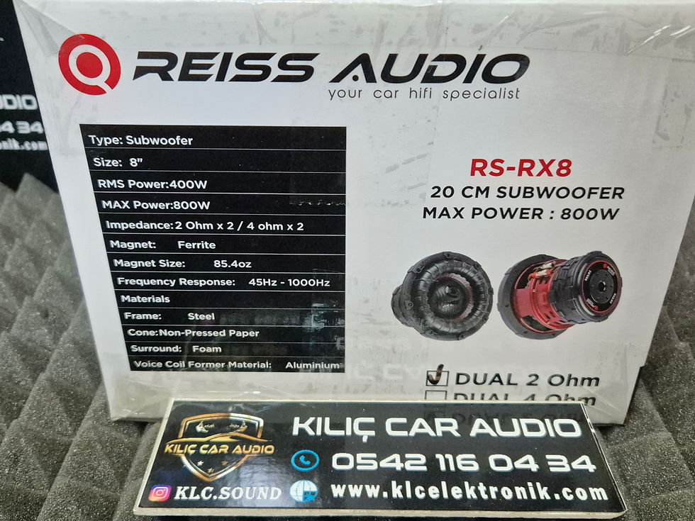 Küçük resim: REİS RS-RX8 20 CM ÇİFT BOBİN 400 RMS SUBWOOFER NAKİT FİYAT