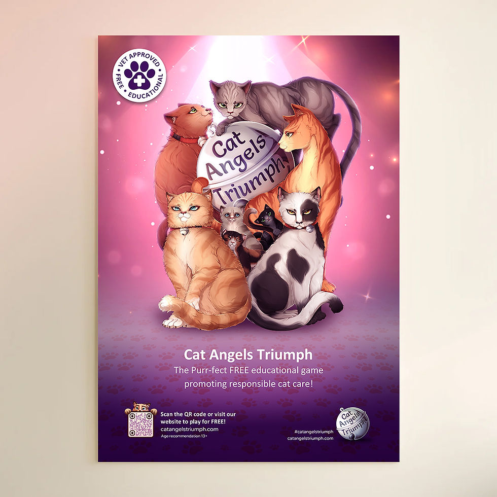 Free Cat Angels Triumph downloadable poster 