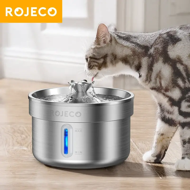 Stainless Steel Automatic Pet Drinking Fountain for Cats and Dogs