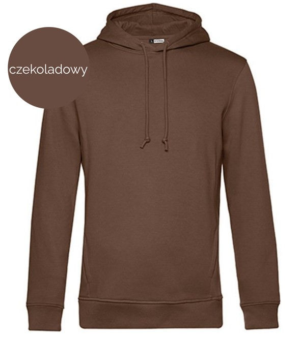 Wyprzedaż - bluza z kapturem S męska (unisex) czekoladowa