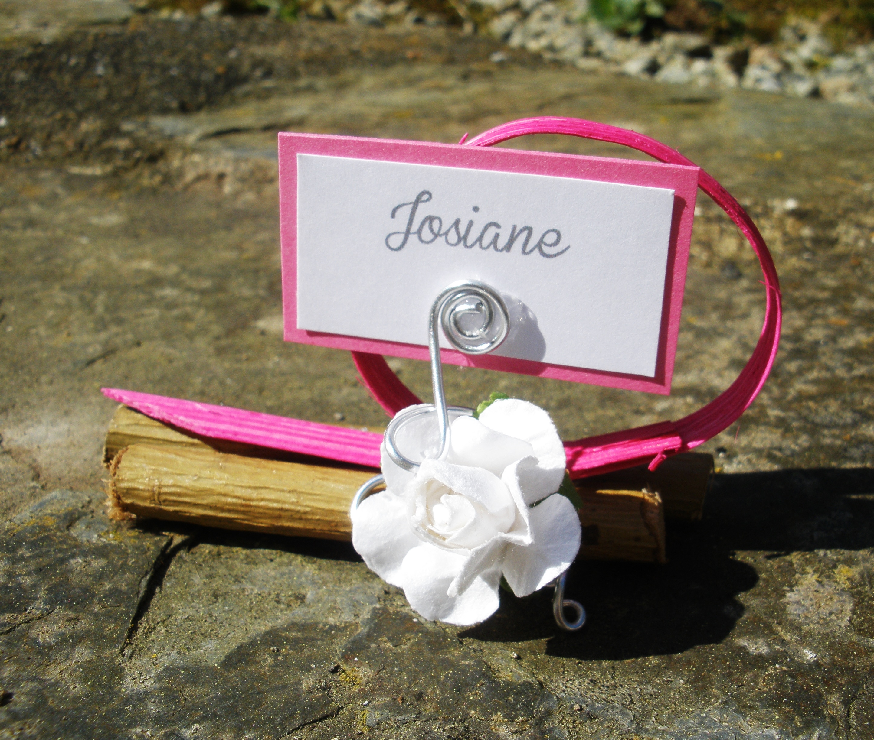 Fuchsia, Bois et Blanc