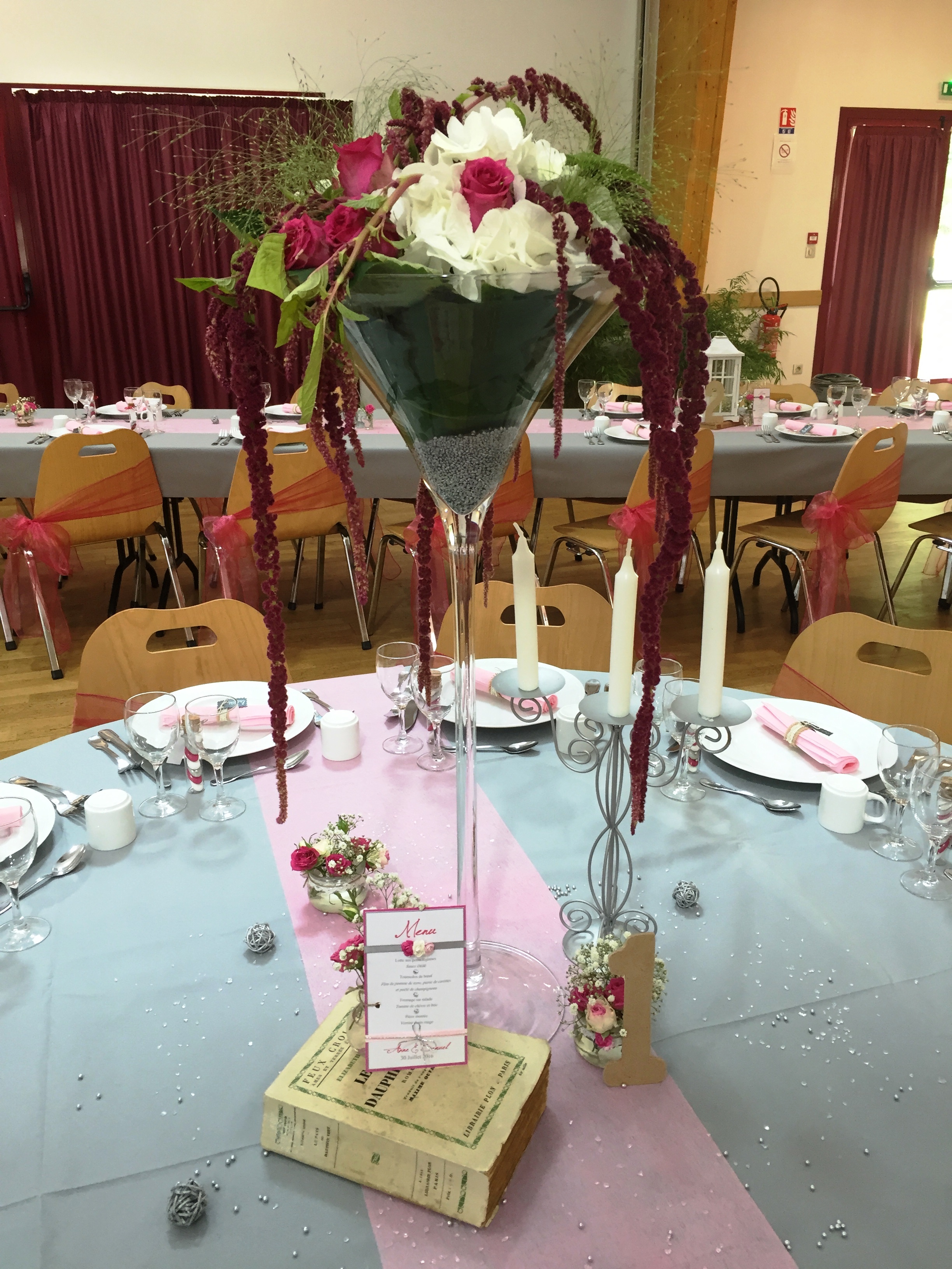 Fuchsia, Rose pâle et Argent