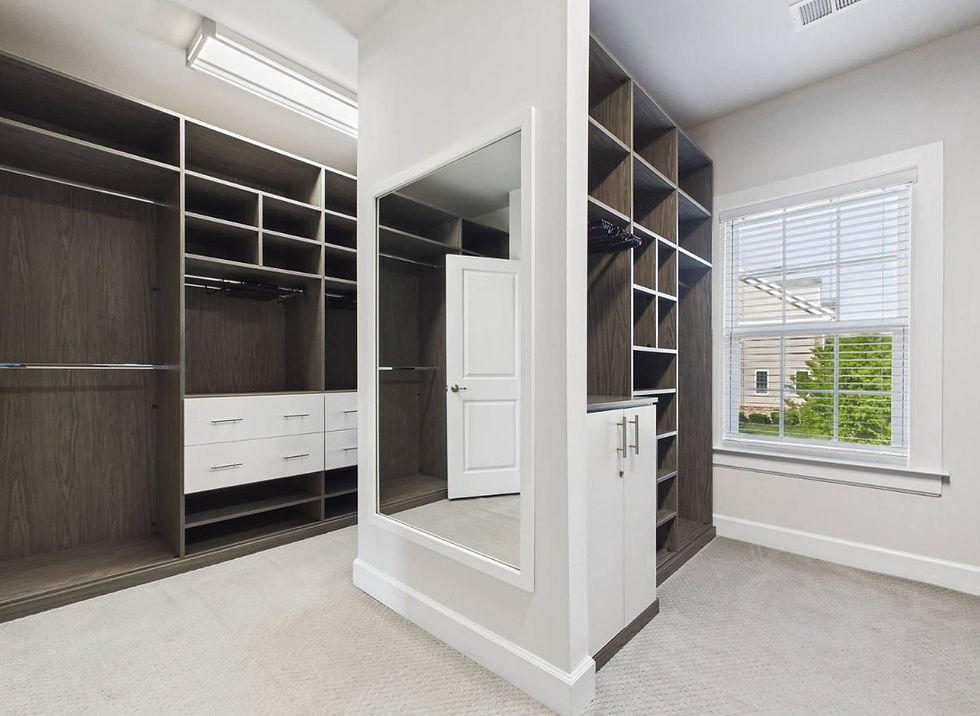 Custom walk-in closet in a luxury home in Aldie VA