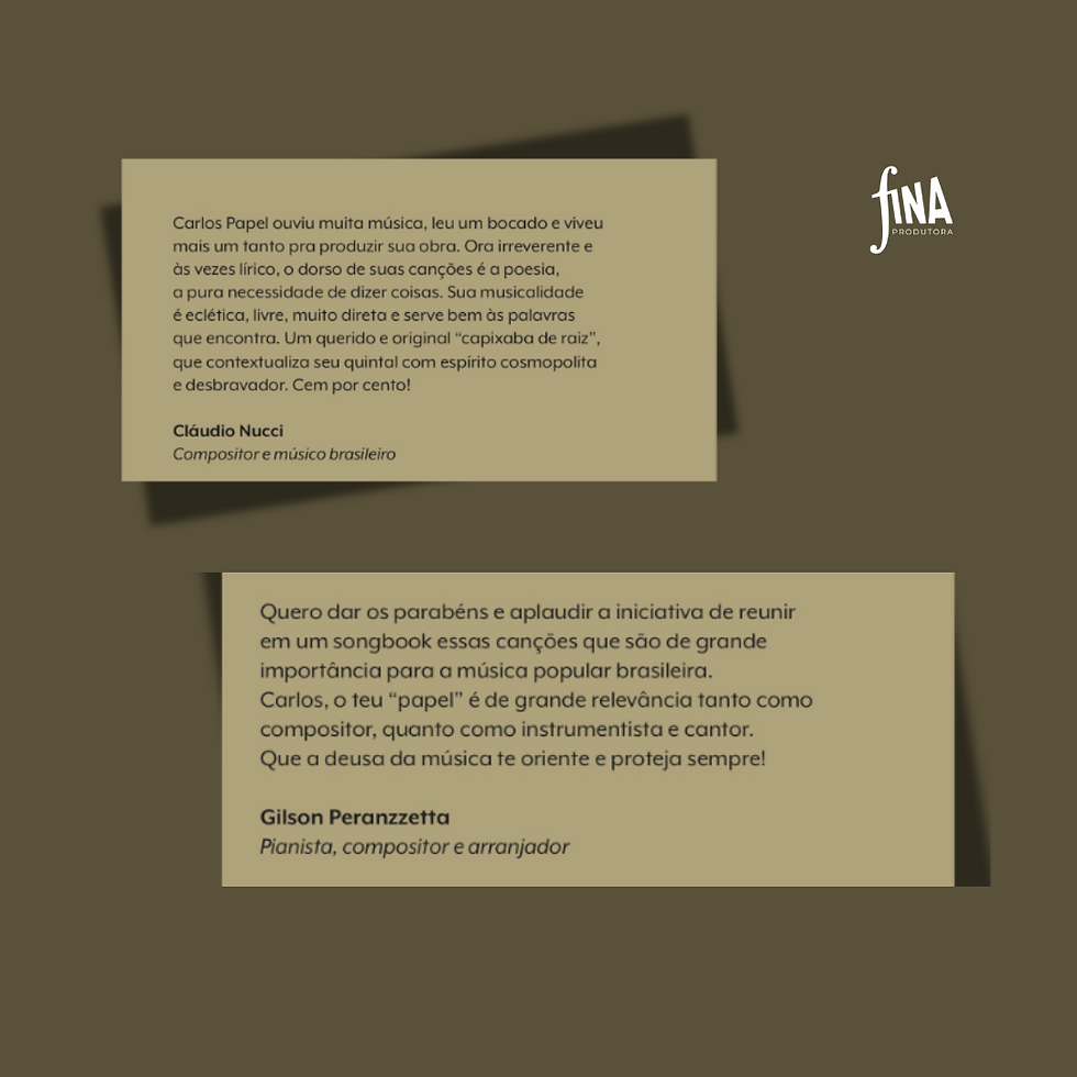 Miniatura: Songbook (Cancioneiro) Carlos Papel