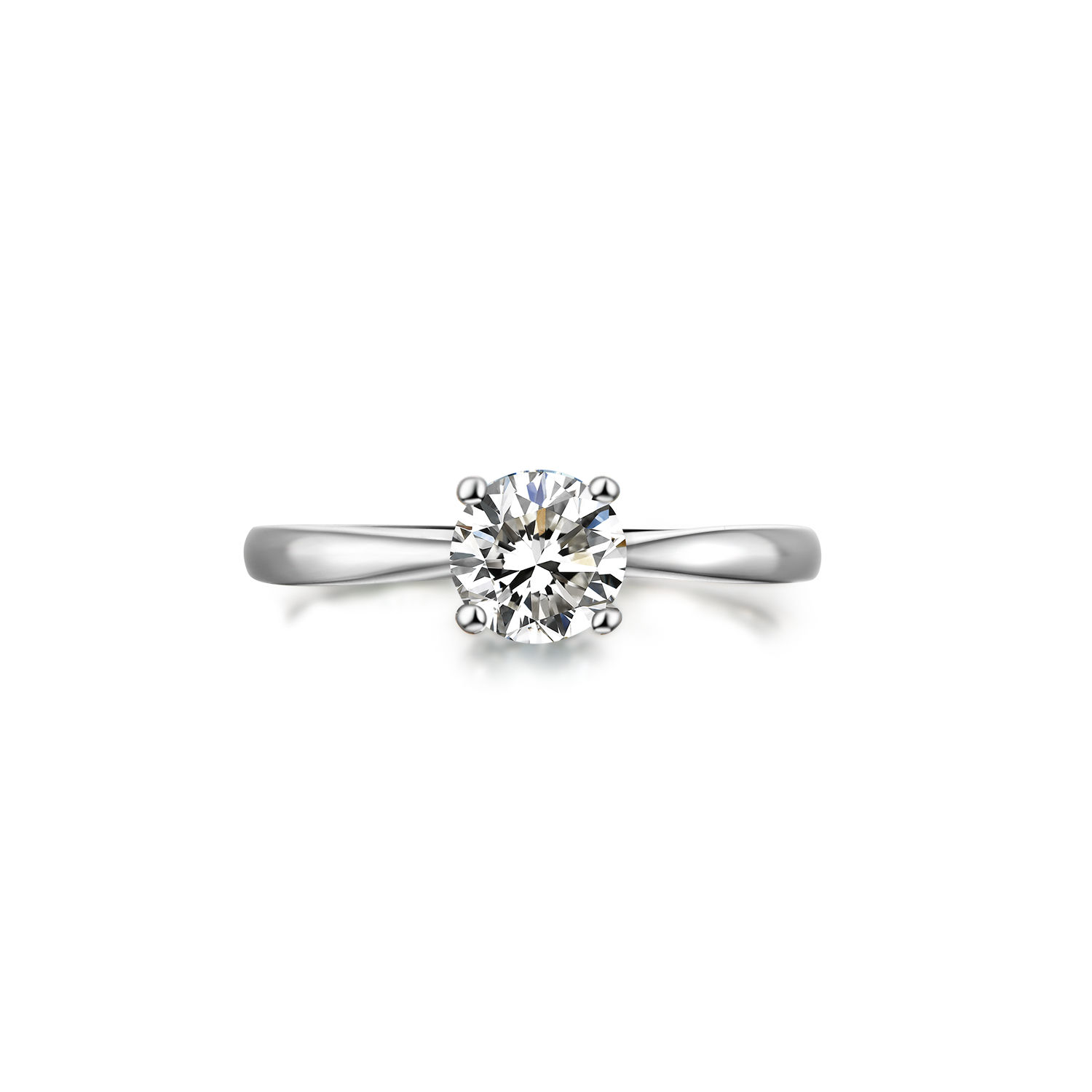 RN00457 Silver solitaire ring