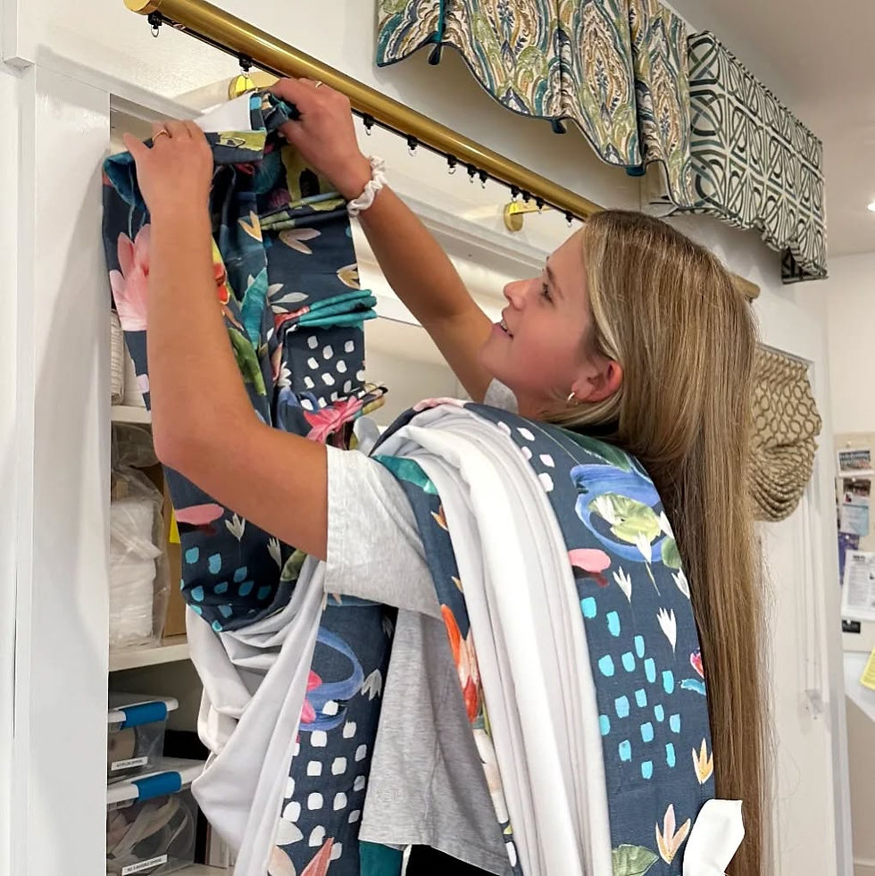 Jessee in drapery class