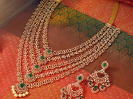 Latest Bridal Diamond Necklace Set From Malabar Gold & Diamonds | South Indian Jewels