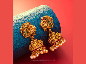 Stylish Jhumka Earrings Online To Grab This Season | South Indian Jewels