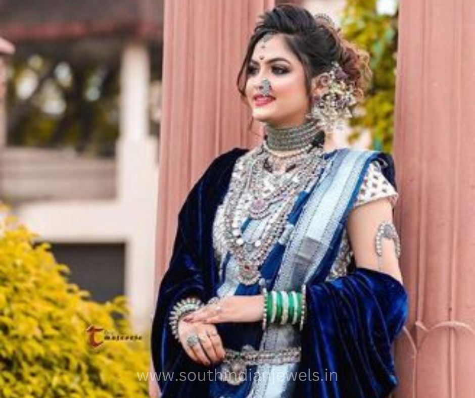 Marathi jewellery designs, maharashtrian jewellery designs, silver marathi jewellery, oxidised jewellery designs, kolhapuri necklace, kolhapuri silver jewellery, nath, south indian jewels