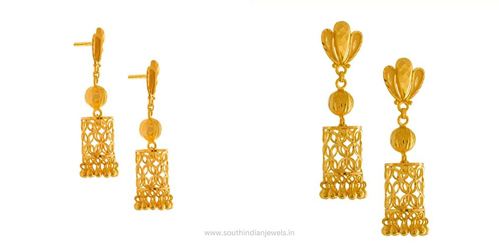 gold hoop earrings. 22k gold earrings, 18k gold earrings, diamond and gold earrings, gold jhumkas, gold long jhumkas, south indian jewels.