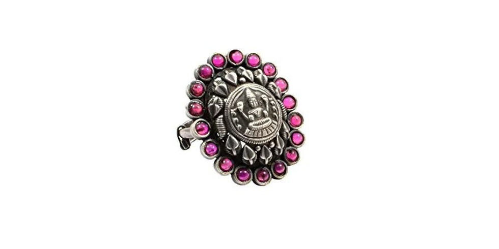 92.5 silver ring, pure silver finger ring, lakshmi ring, silver ring, south indian jewels, south indian jewellery designs, 92.5 silver ring