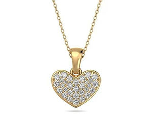 Dainty 925 Silver Heart Pendant Necklace for Your Valentine | South Indian Jewels