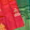 Thumbnail: Red & Green Kanchipuram Borderless Handloom Silk Saree