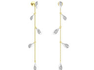 Latest Stiletto Leaf 14kt Stylish Diamond Earrings | South Indian Jewels
