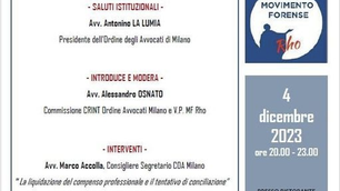 EVENTO "LE CONTROVERSIE DEGLI AVVOCATI TRA LEGGE PROFESSIONALE E DEONTOLOGIA"