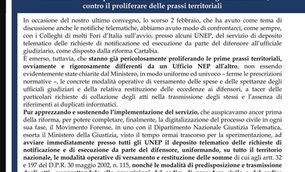 DEPOSITO TELEMATICO DELLE RICHIESTE DI NOTIFICAZIONE E PIGNORAMENTO
