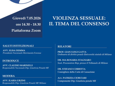 Webinar "Violenza sessuale: il tema del consenso"