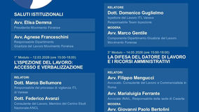 Corso di formazione: "Le ispezioni sul lavoro tra prevenzione, sanzioni e tutela difensiva"