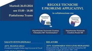WEBINAR "IL PORTALE DEPOSITO ATTI PENALI. REGOLE TECNICHE E PROBLEMI APPLICATIVI"