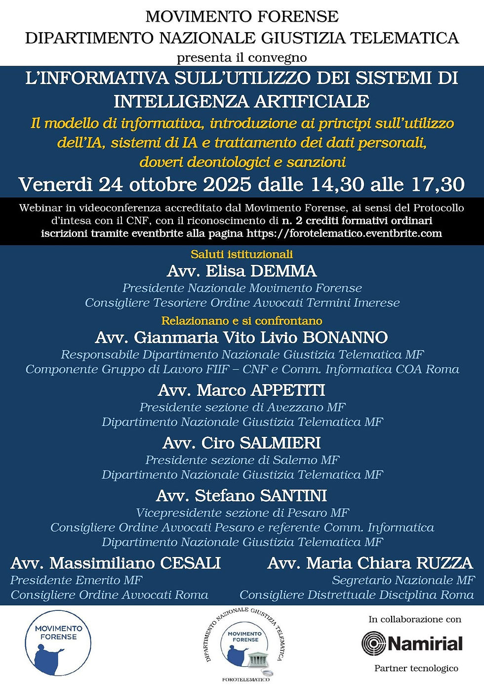 Webinar "L'informativa sull'utilizzo dei sistemi di Intelligenza Artificiale"