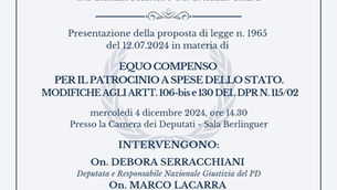 Conferenza stampa "Equo compenso per il patrocinio a spese dello Stato"