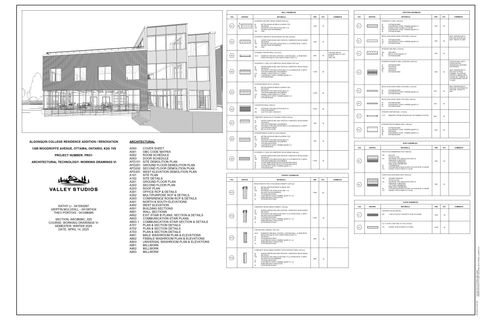 2 Storey College Residence Addition Partial Drawing Set
