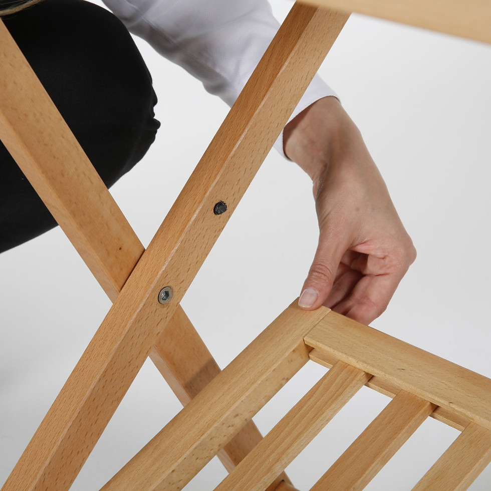 Miniatura: Porta Maleta  Zapatera Natural Plegable