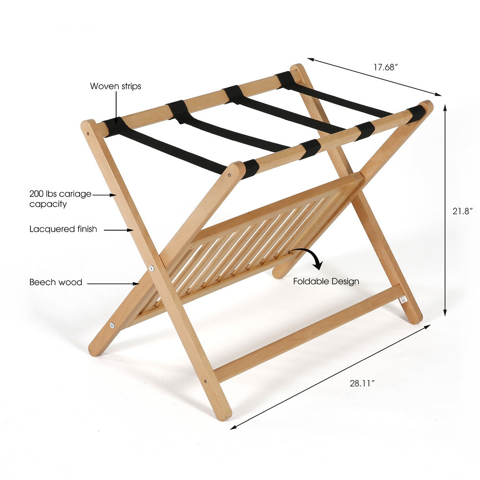 Miniatura: Porta Maleta  Zapatera Natural Plegable
