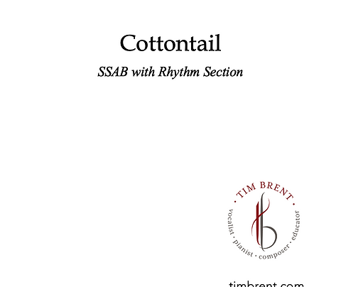 Cottontail (SSAB fast-swing w/rhythm)