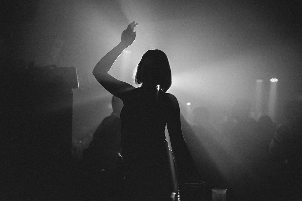 Silhouetted Party Dancer