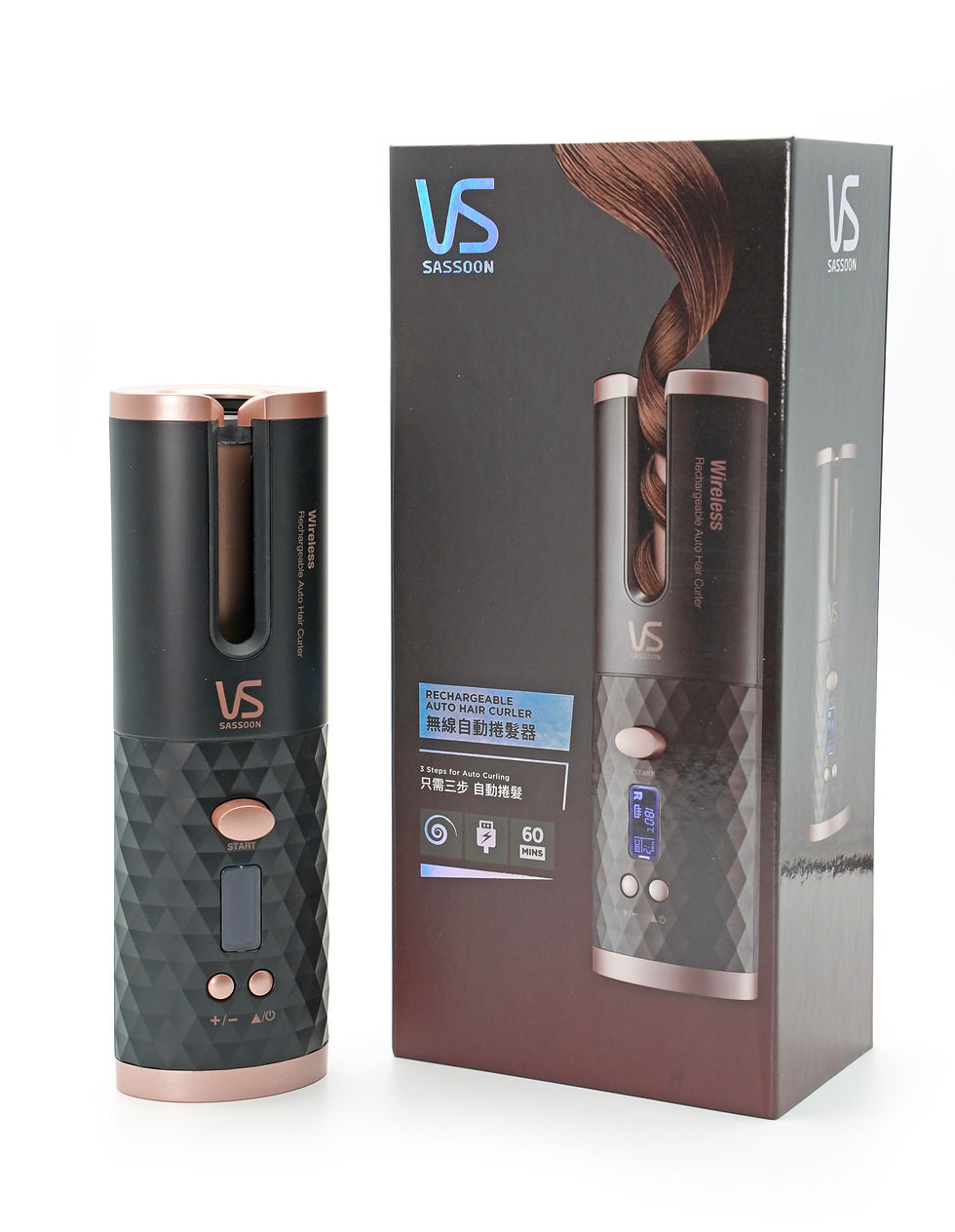縮圖：Vidal Sassoon 無線捲髮器(黑色)
