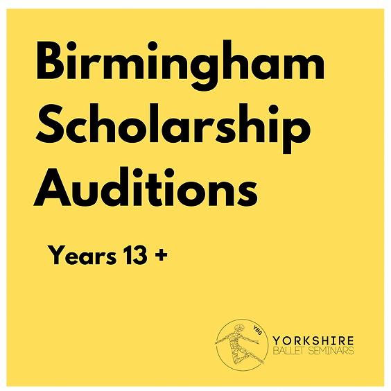 Birmingham Scholarship Audition - Years 13 +