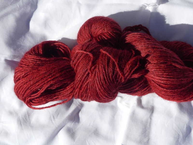 Thumbnail: Pindan rust  8ply 100g hanks $31    200m