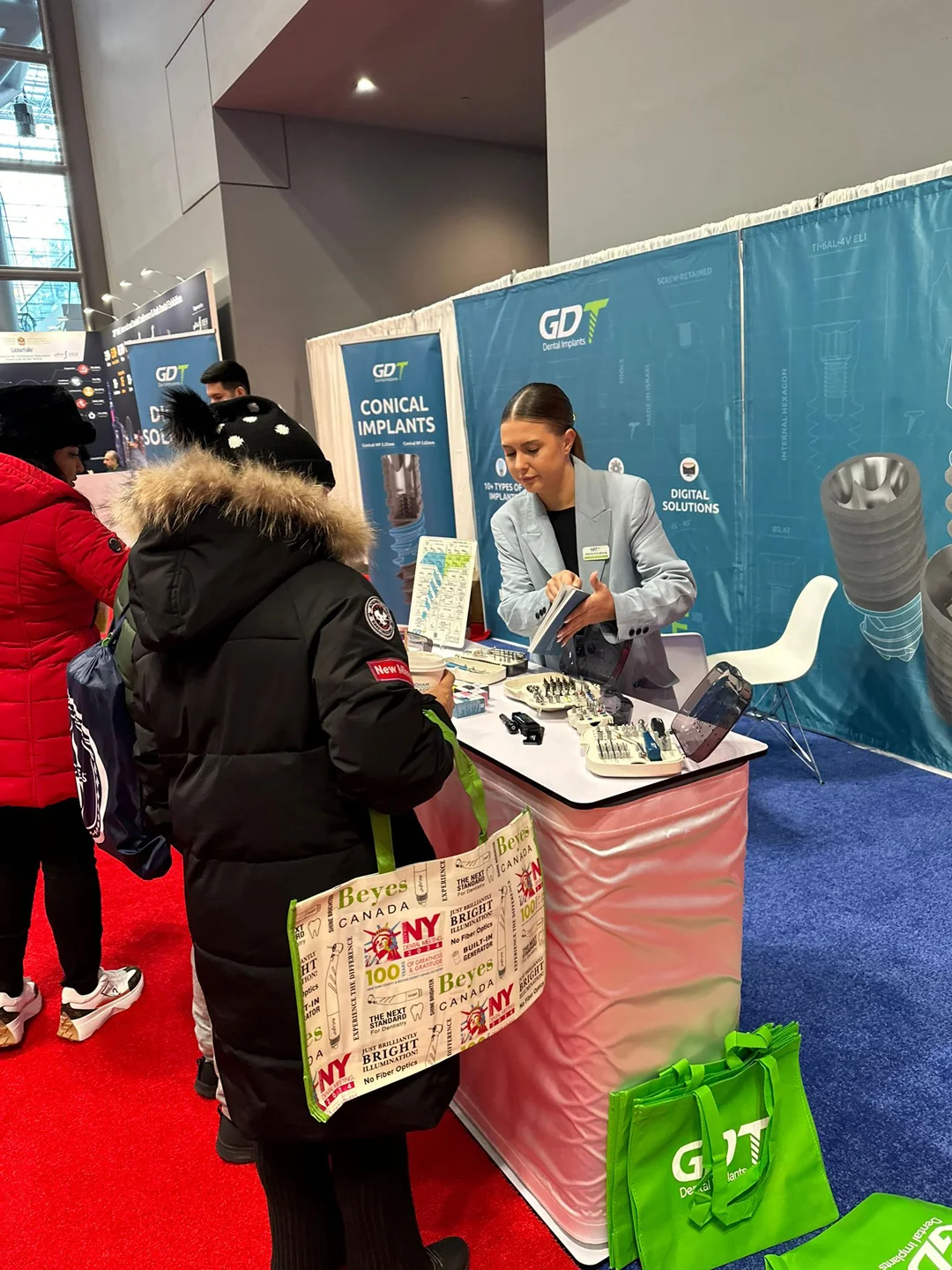 GDT Dental Implants information Booth at Greater New York Dental Meeting 2024