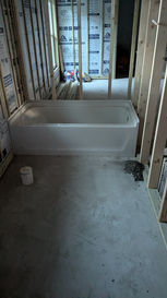 New construction floor preparation before tile installation in St Petersburg Florida